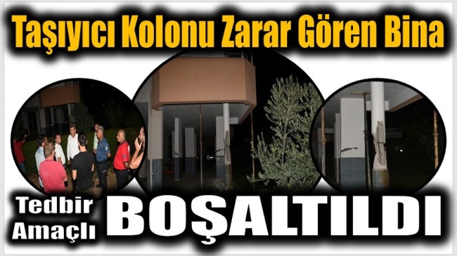 Taşıyıcı Kolonlarından Biri Zarar Gören Bina Tedbir Amaçlı Boşaltıldı
