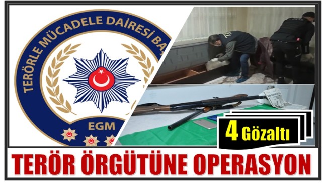 Terör Örgütüne Operasyon ; 4 Gözaltı , 2 Şahıs Aranıyor