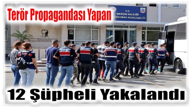 Terör Propagandası Yapan 12 Şüpheli Yakalandı