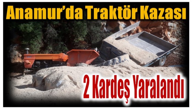 Anamur’da Trafik Kazası ; 2 Kardeş Yaralandı