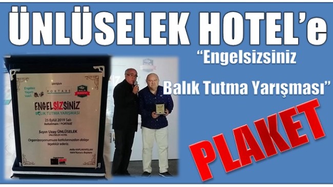 Anamur ÜNLÜSELEK HOTEL’e Plaket