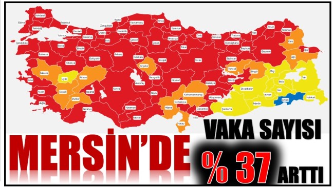 MERSİN’DE VAKA SAYISI % 37 ARTTI