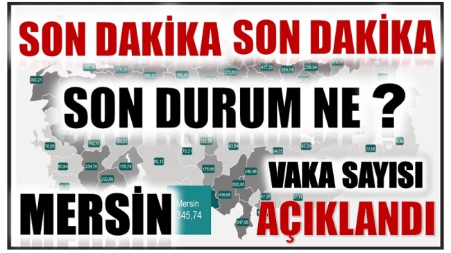 MERSİN’DE VAKA SAYISINDA BÜYÜK ARTIŞ