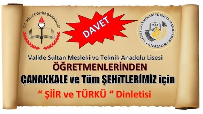 Türkü ve Şiir Dinletisine Davetlisiniz