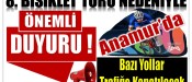 8. Bisiklet Turu Anamur’dan Başlıyor. Bazı Yollar Trafiğe Kapatılacak
