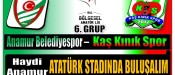 Takımımız Anamur Belediyespor Kaş Kınık Sporu Konuk Edecek