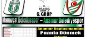 Anamur Belediyespor Manavgat Deplasmanında Puan Arayacak