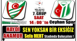 Anamur Belediyespor – Ceyhan Spor Maçı Bugün Saat 14.00’te