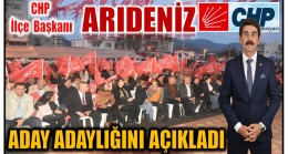Bozyazı CHP ilçe Başkanı ARIDENİZ Aday Adaylığını Açıkladı