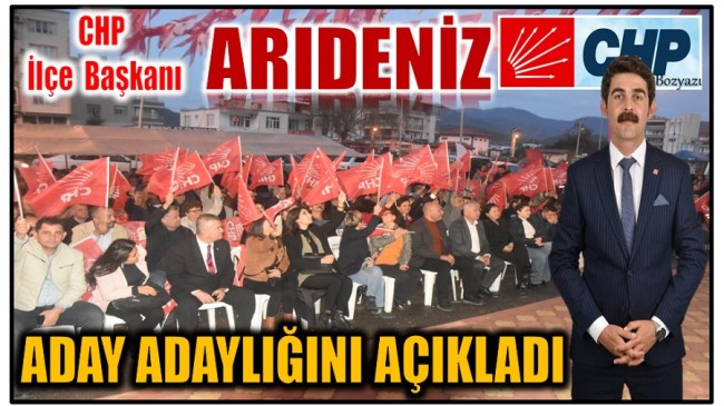Bozyazı CHP ilçe Başkanı ARIDENİZ Aday Adaylığını Açıkladı