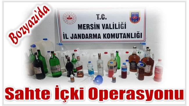 Jandarmadan Bozyazı’da Sahte İçki Operasyonu ; 2 Gözaltı