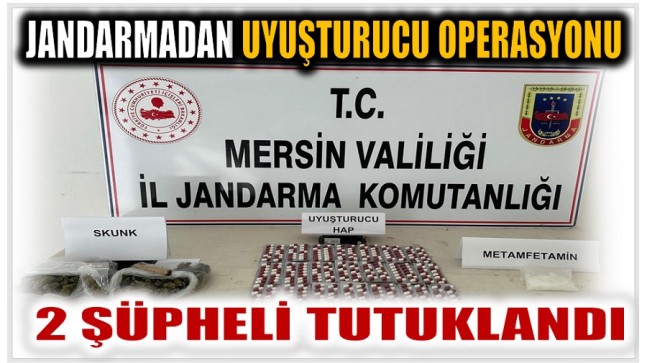Jandarmadan Uyuşturucu Operasyonu ; 2 Şüpheli Tutuklandı