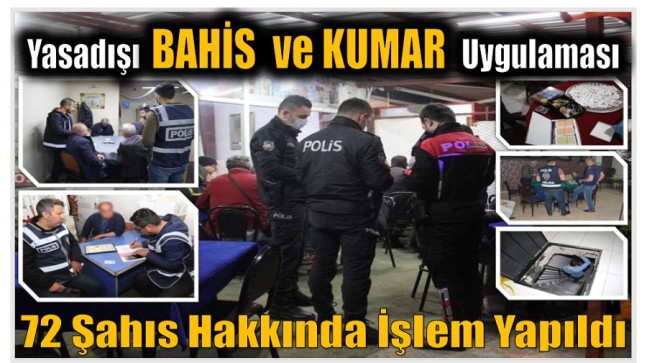Türkiye Genelinde Yasadışı Bahis , Kumar , Tombala ve Oyun Makineleri Uygulaması